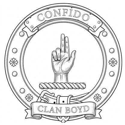 Clan Boyd Crest digital download: Includes Color PNG, B&W PNG, and SVG vector files