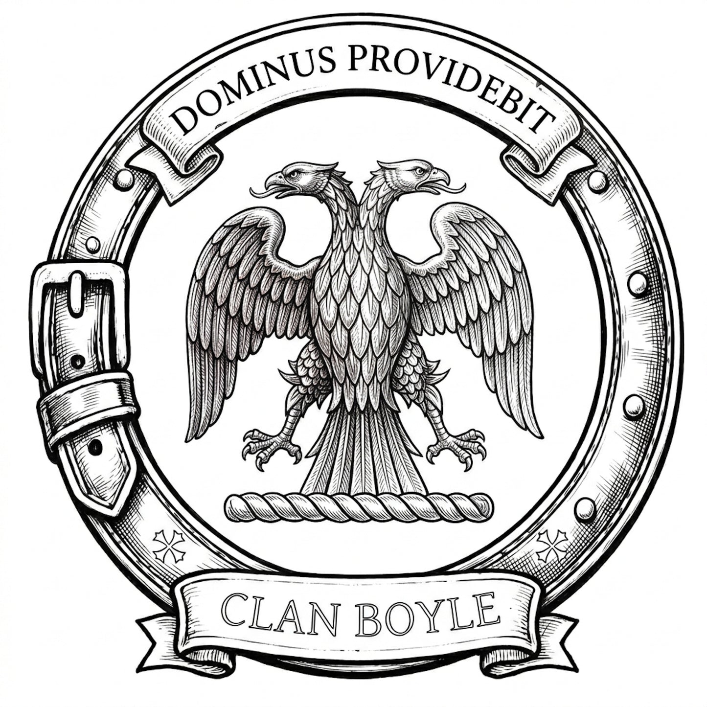 Clan Boyle Crest digital download: Includes Color PNG, B&W PNG, and SVG vector files