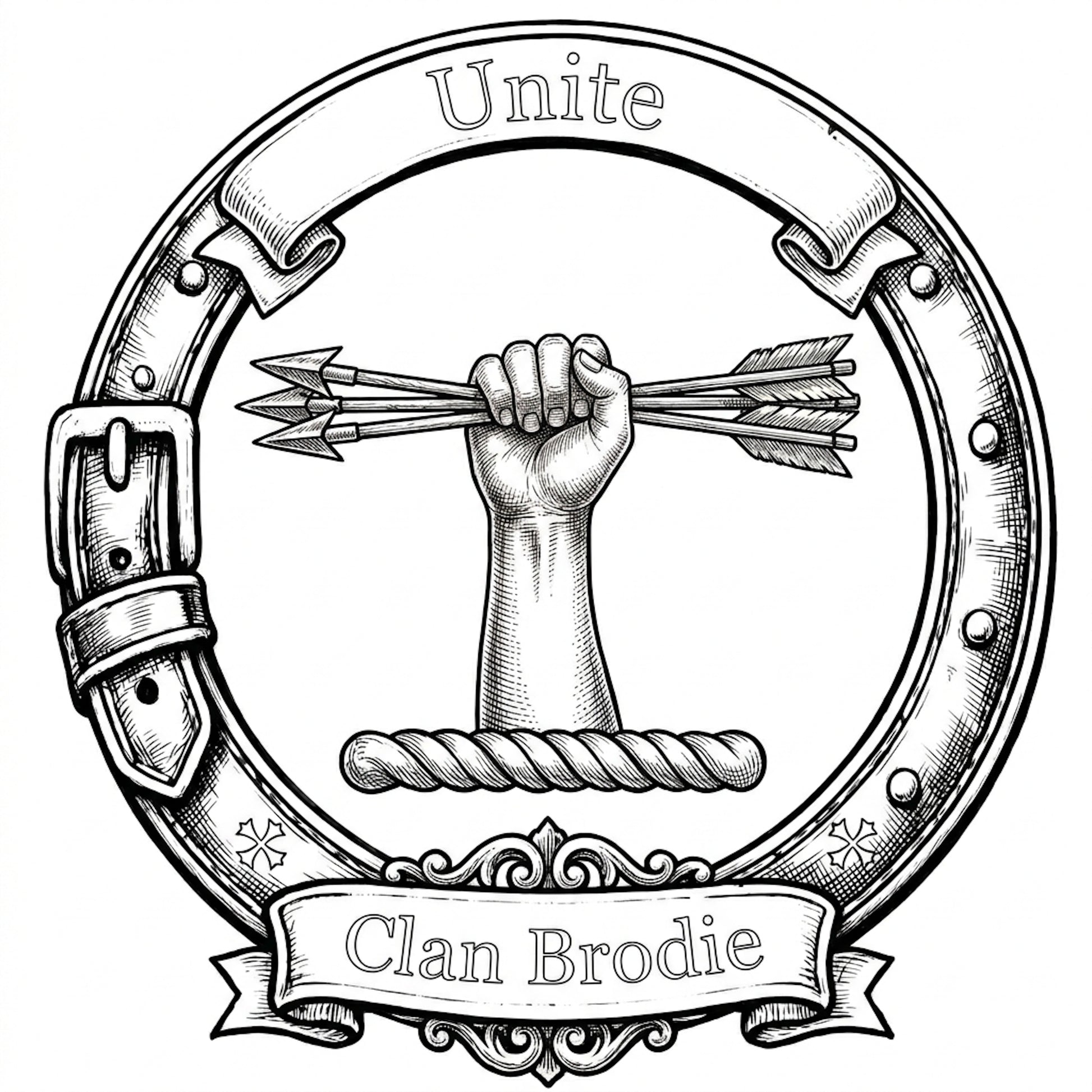 Clan Brodie Crest digital download: Includes Color PNG, B&W PNG, and SVG vector files