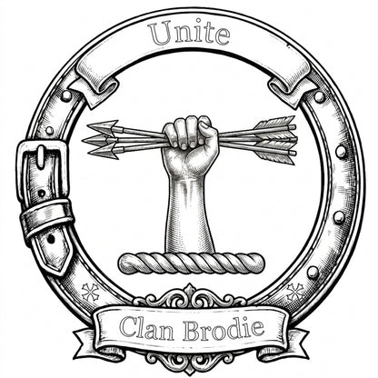 Clan Brodie Crest digital download: Includes Color PNG, B&W PNG, and SVG vector files
