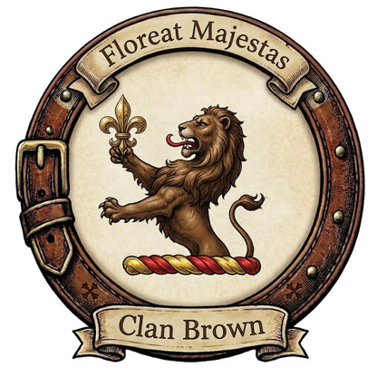Clan Brown Crest digital download: Includes Color PNG, B&W PNG, and SVG vector files