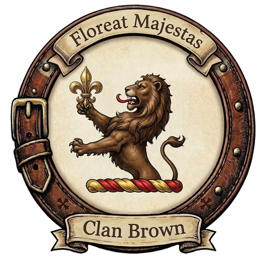 Clan Brown Crest digital download: Includes Color PNG, B&W PNG, and SVG vector files