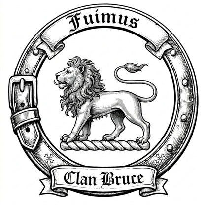 Clan Bruce Crest digital download: Includes Color PNG, B&W PNG, and SVG vector files