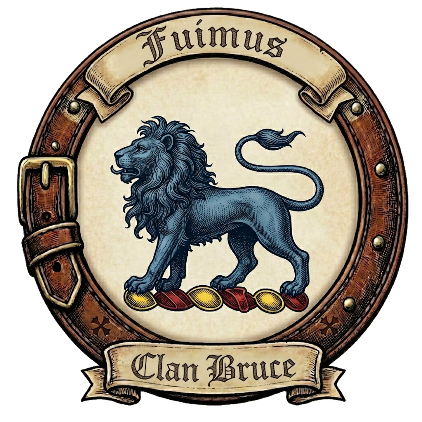 Clan Bruce Crest digital download: Includes Color PNG, B&W PNG, and SVG vector files