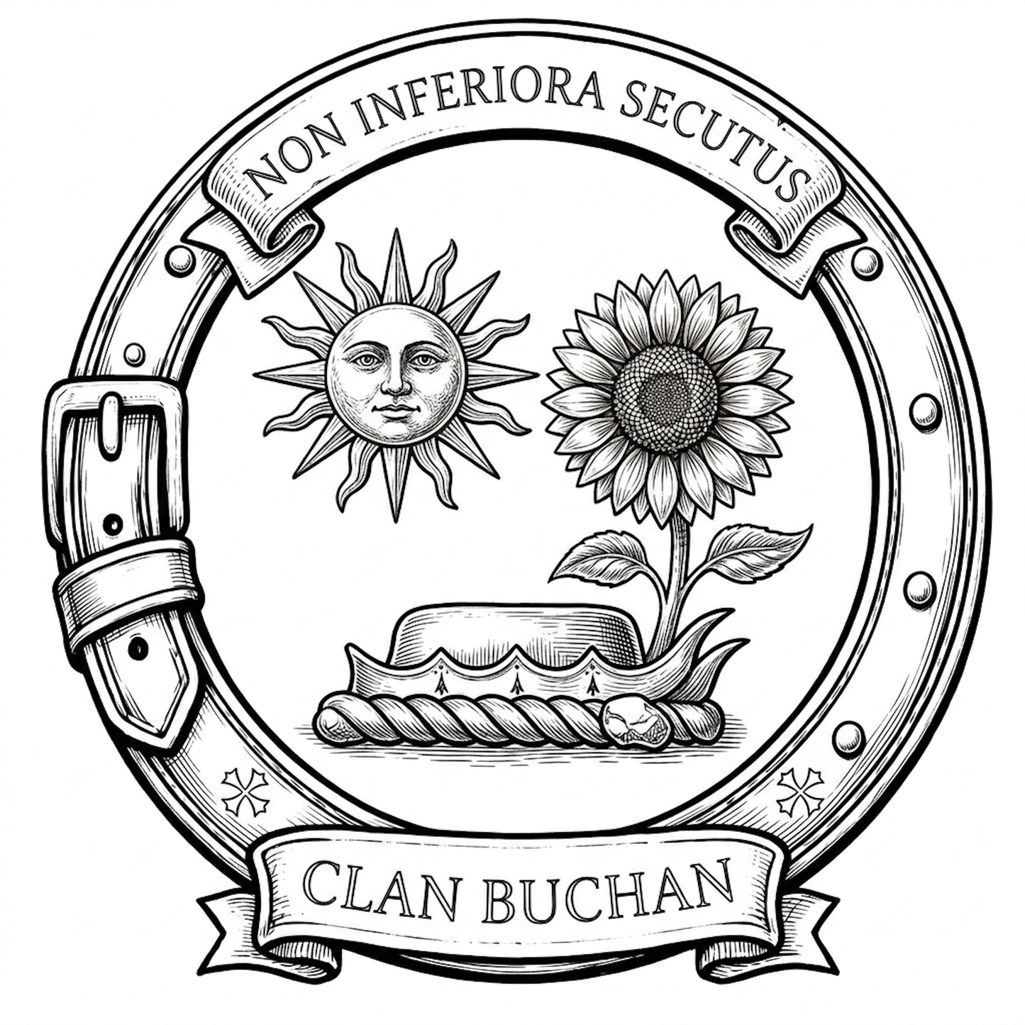 Clan Buchan Crest digital download: Includes Color PNG, B&W PNG, and SVG vector files
