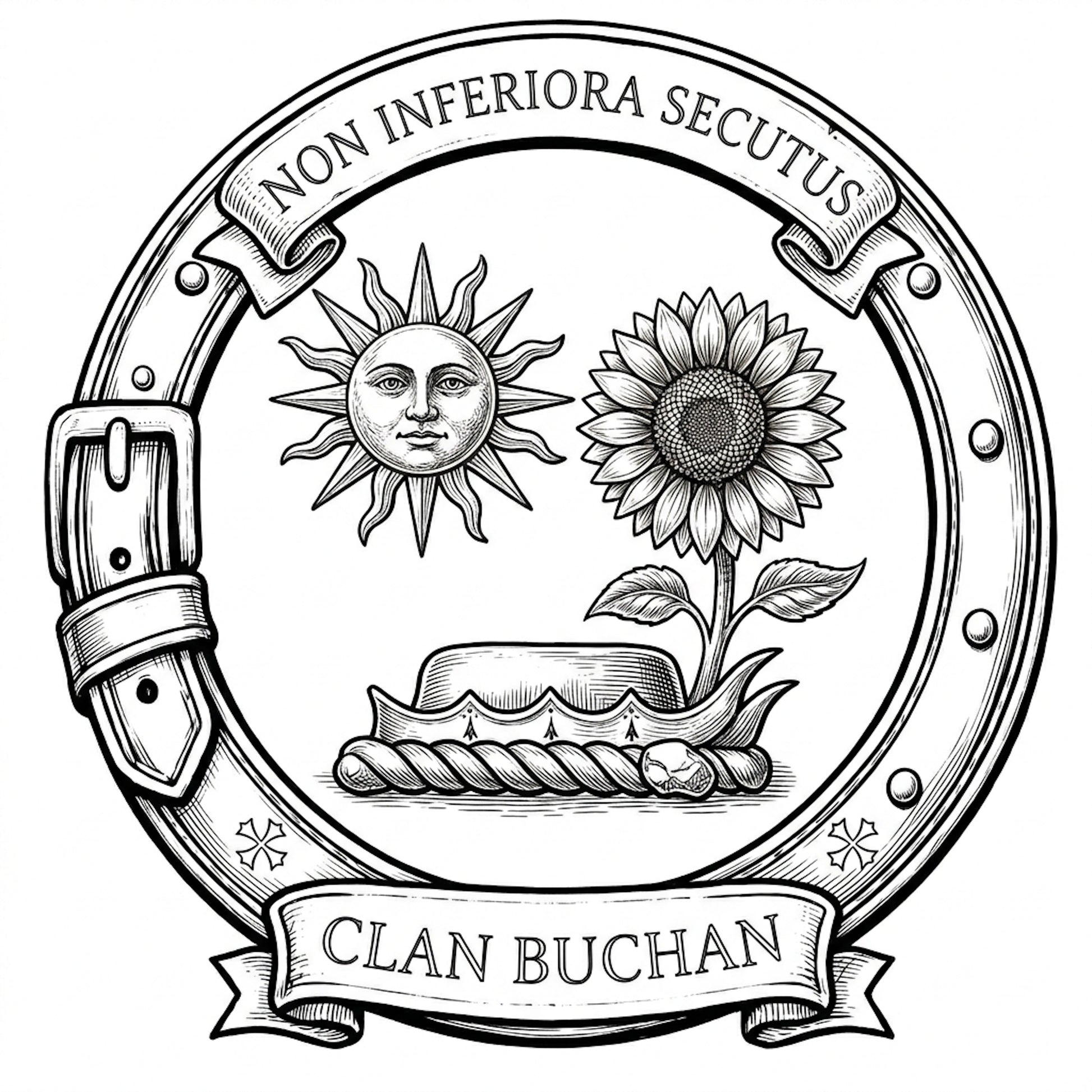 Clan Buchan Crest digital download: Includes Color PNG, B&W PNG, and SVG vector files