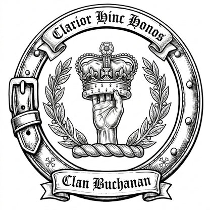 Clan Buchanan Crest digital download: Includes Color PNG, B&W PNG, and SVG vector files