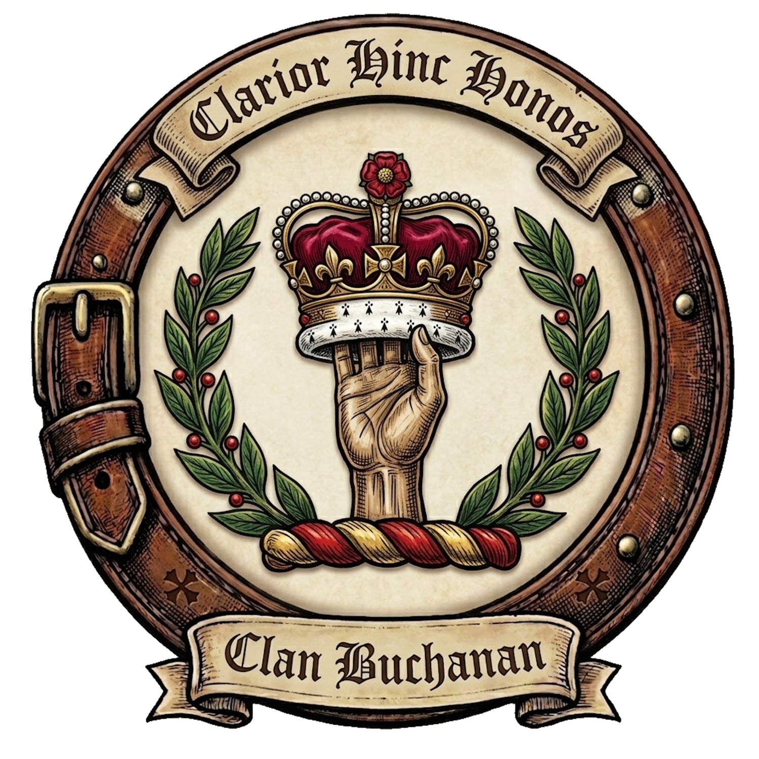 Clan Buchanan Crest digital download: Includes Color PNG, B&W PNG, and SVG vector files