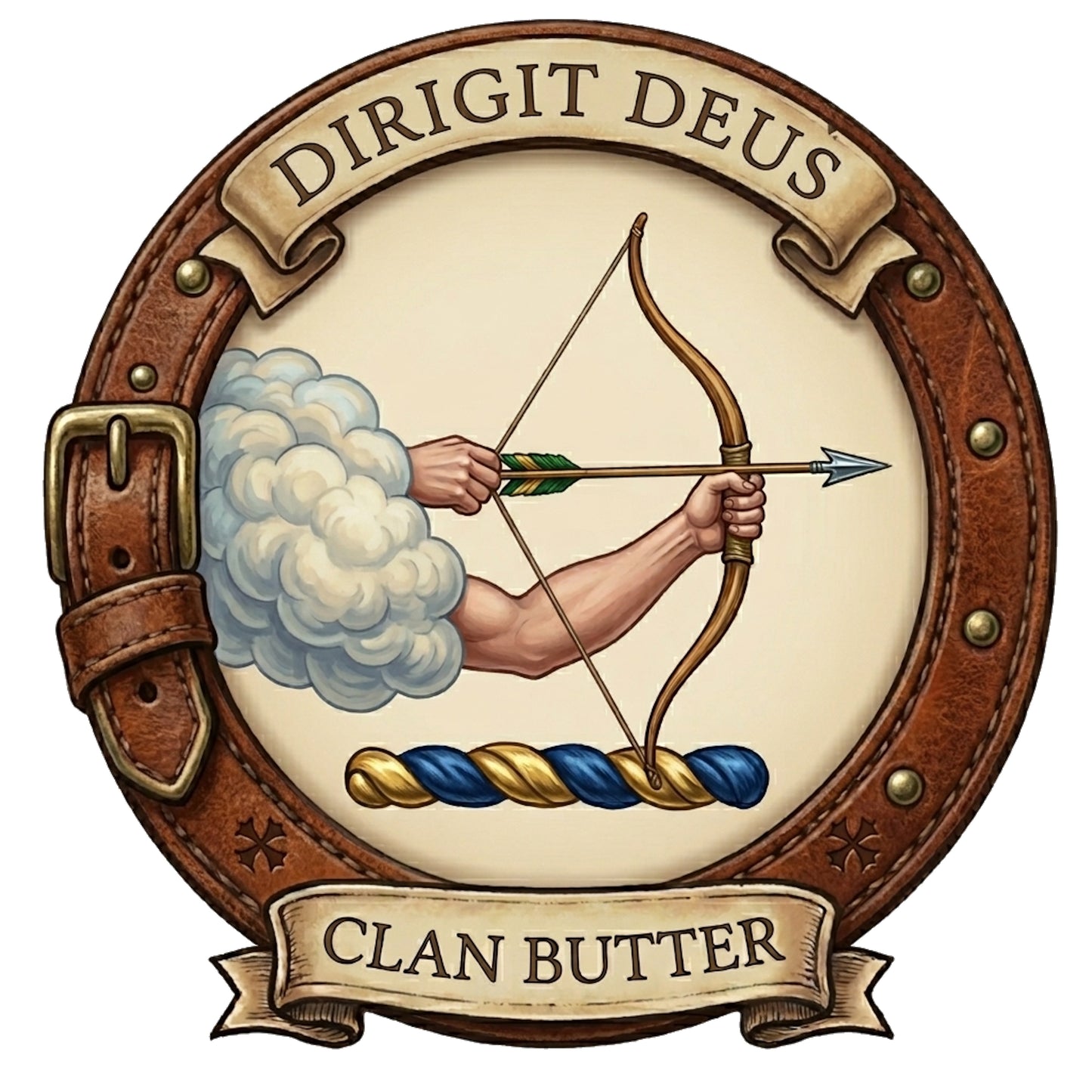 Clan Butter Crest digital download: Includes Color PNG, B&W PNG, and SVG vector files