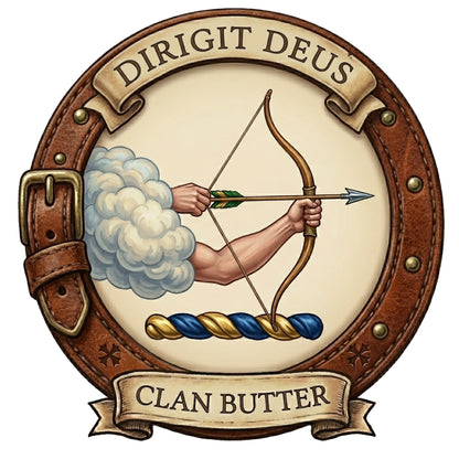 Clan Butter Crest digital download: Includes Color PNG, B&W PNG, and SVG vector files