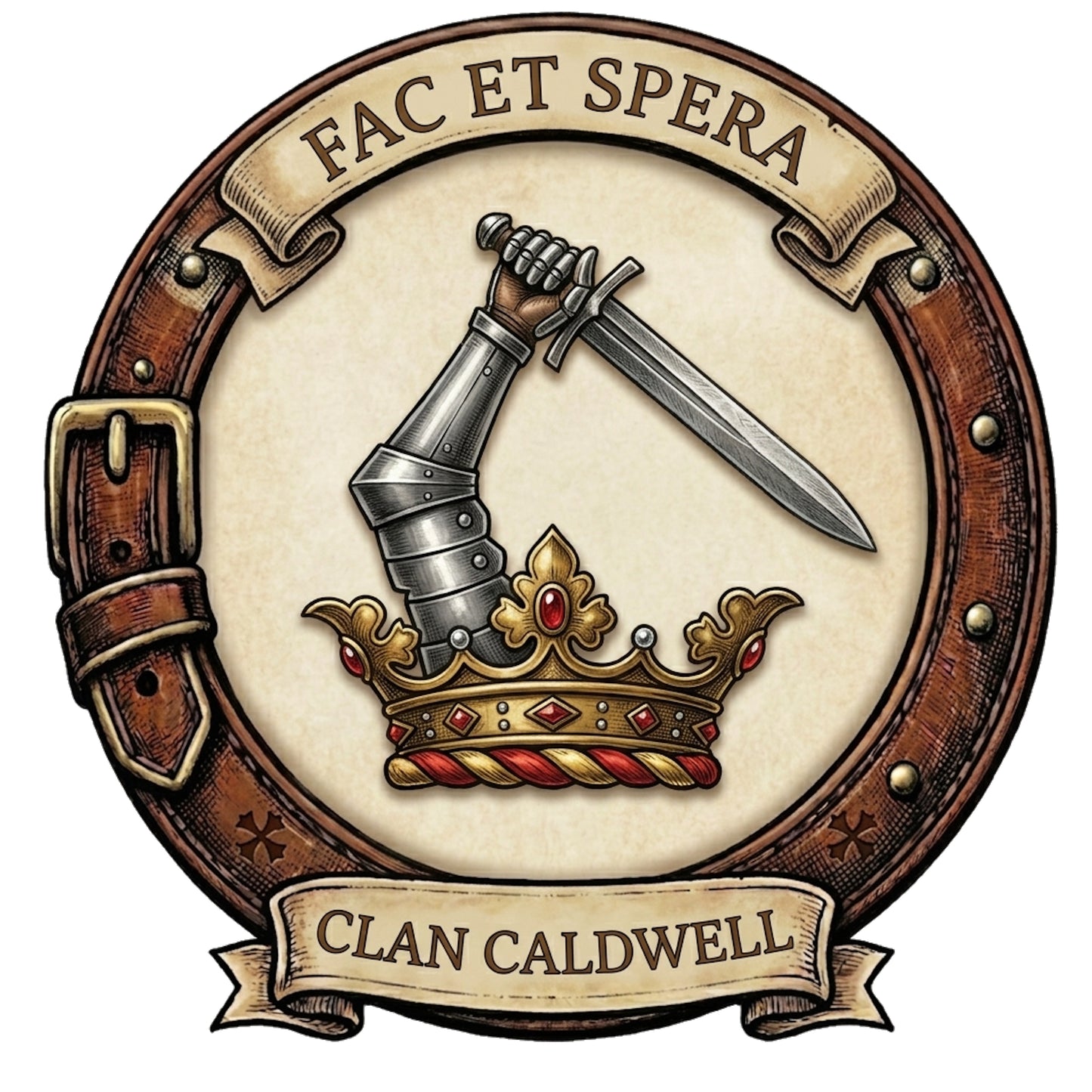 Clan Caldwell Crest digital download: Includes Color PNG, B&W PNG, and SVG vector files