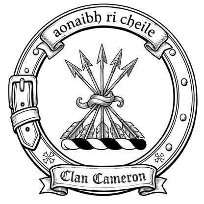 Clan Cameron Crest digital download: Includes Color PNG, B&W PNG, and SVG vector files