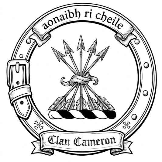 Clan Cameron Crest digital download: Includes Color PNG, B&W PNG, and SVG vector files