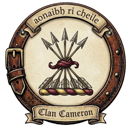 Clan Cameron Crest digital download: Includes Color PNG, B&W PNG, and SVG vector files