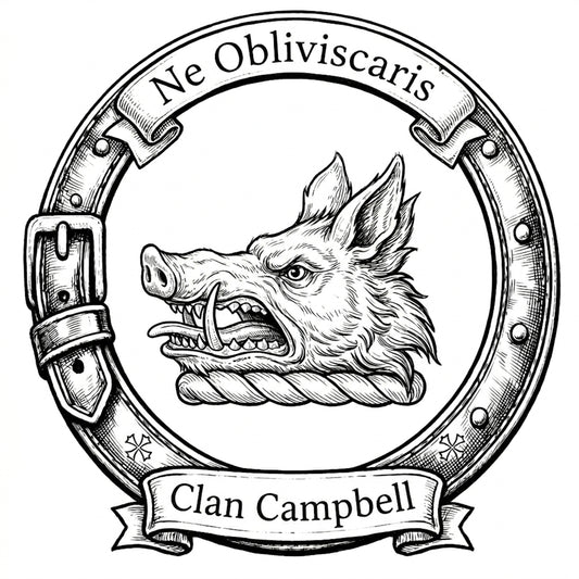Clan Campbell Crest digital download: Includes Color PNG, B&W PNG, and SVG vector files