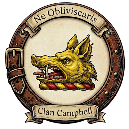 Clan Campbell Crest digital download: Includes Color PNG, B&W PNG, and SVG vector files