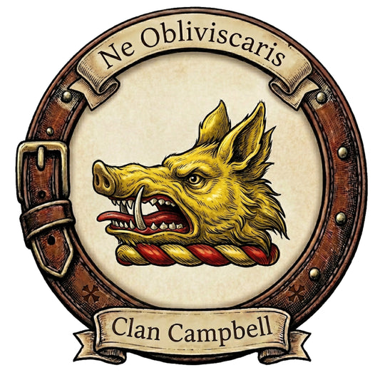 Clan Campbell Crest digital download: Includes Color PNG, B&W PNG, and SVG vector files