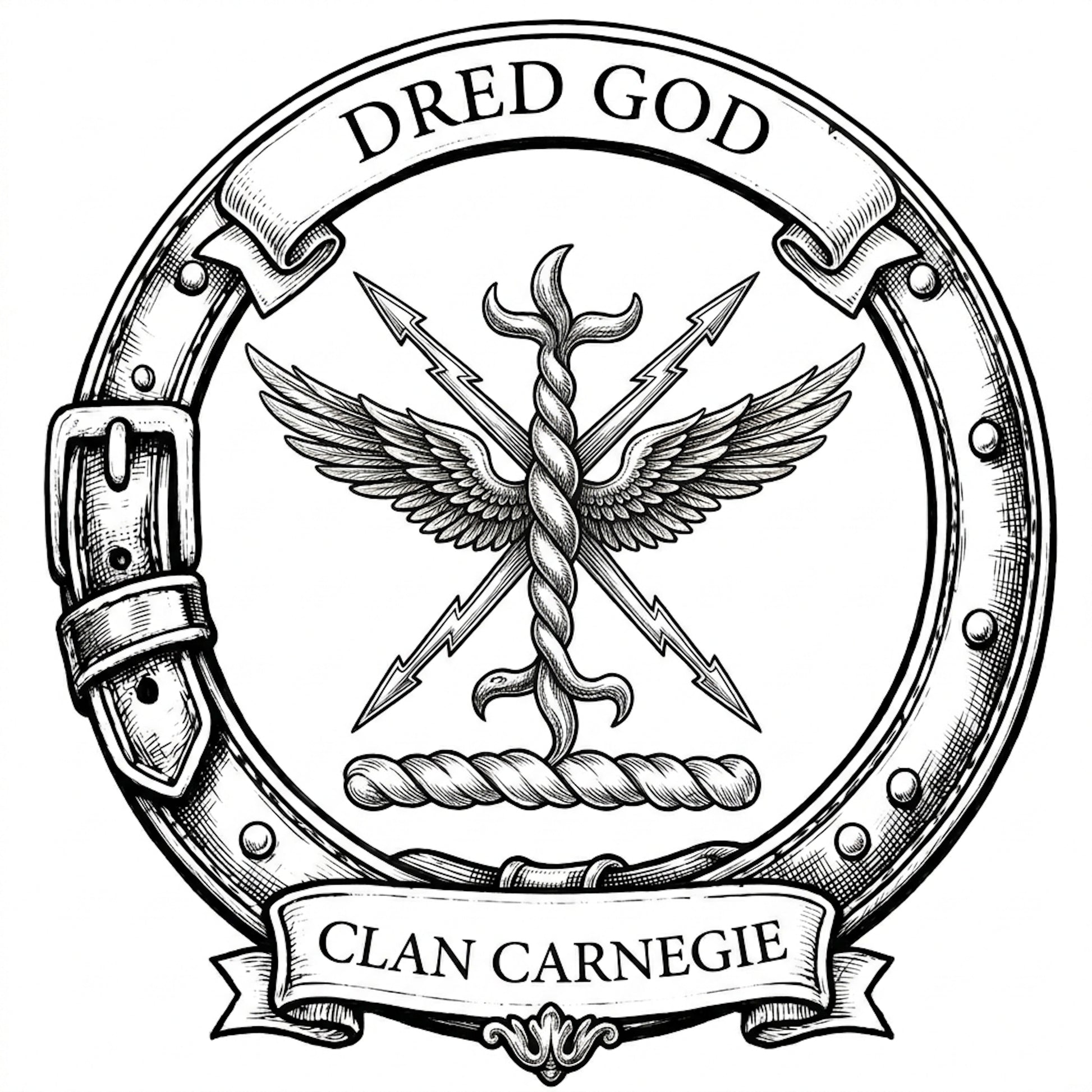 Clan Carnegie Crest digital download: Includes Color PNG, B&W PNG, and SVG vector files