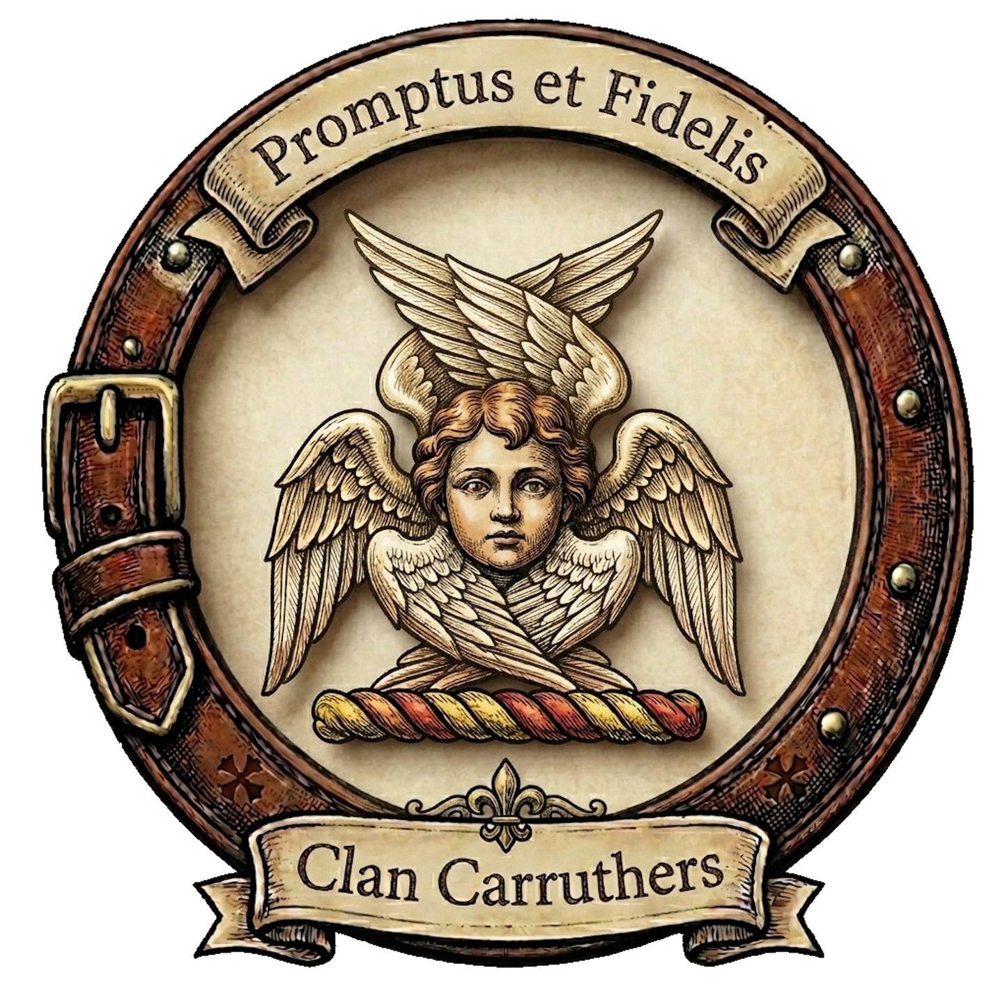 Clan Carruthers Crest digital download: Includes Color PNG, B&W PNG, and SVG vector files