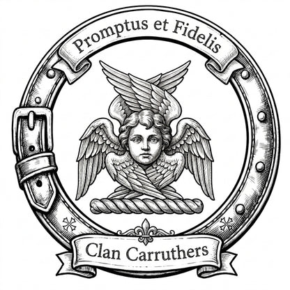 Clan Carruthers Crest digital download: Includes Color PNG, B&W PNG, and SVG vector files