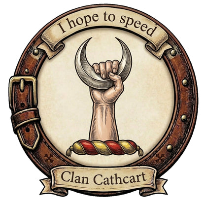 Clan Cathcart Crest digital download: Includes Color PNG, B&W PNG, and SVG vector files