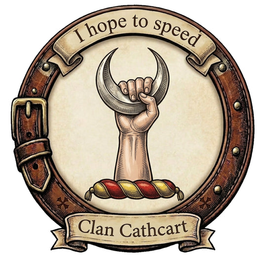 Clan Cathcart Crest digital download: Includes Color PNG, B&W PNG, and SVG vector files