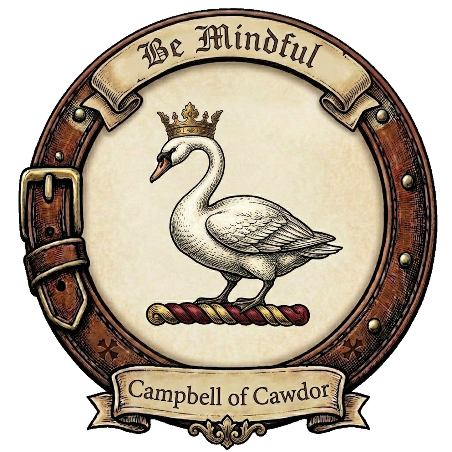 Campbell of Cawdor Crest digital download: Includes Color PNG, B&W PNG, and SVG vector files