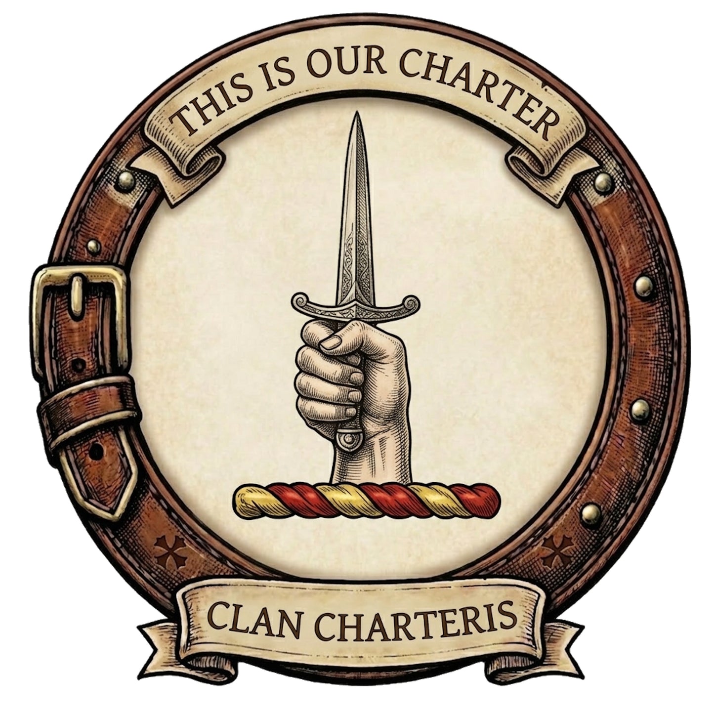 Clan Charteris Crest digital download: Includes Color PNG, B&W PNG, and SVG vector files