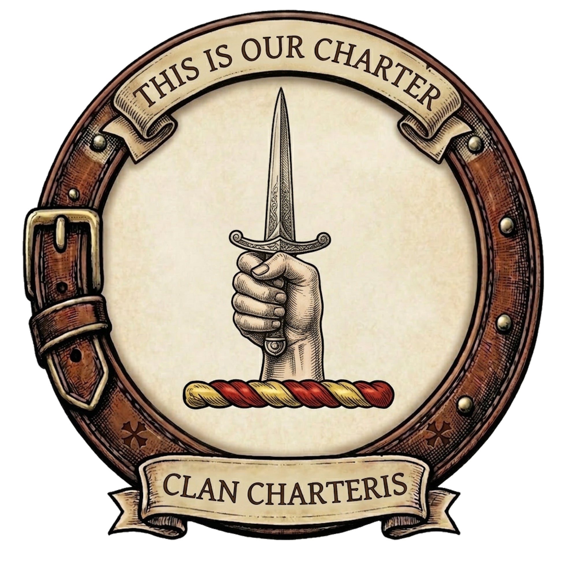 Clan Charteris Crest digital download: Includes Color PNG, B&W PNG, and SVG vector files