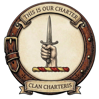 Clan Charteris Crest digital download: Includes Color PNG, B&W PNG, and SVG vector files