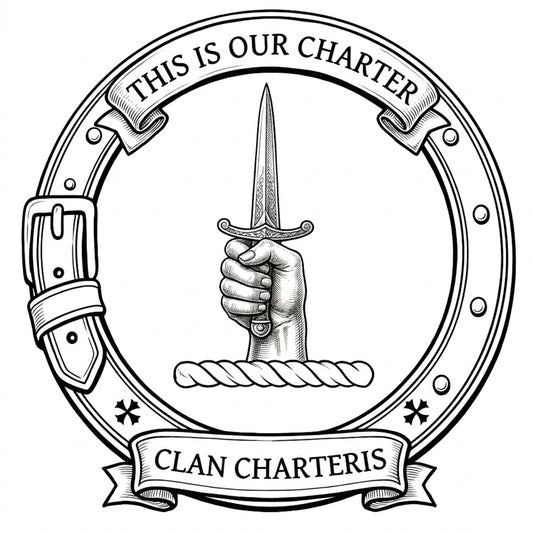 Clan Charteris Crest digital download: Includes Color PNG, B&W PNG, and SVG vector files
