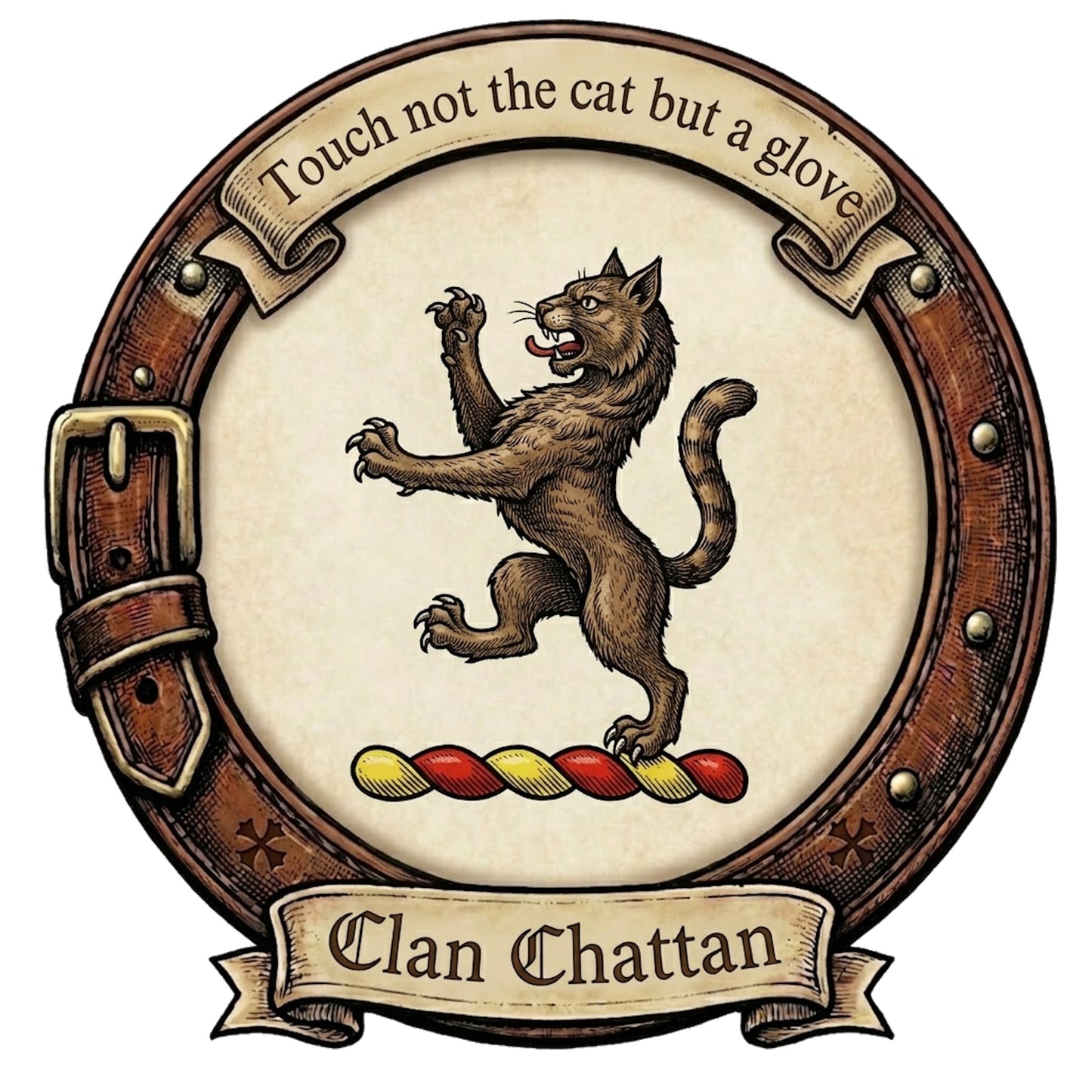 Clan Chattan Crest digital download: Includes Color PNG, B&W PNG, and SVG vector files