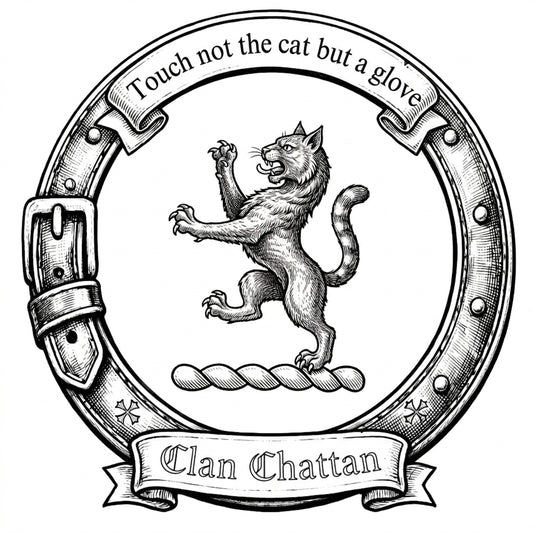 Clan Chattan Crest digital download: Includes Color PNG, B&W PNG, and SVG vector files
