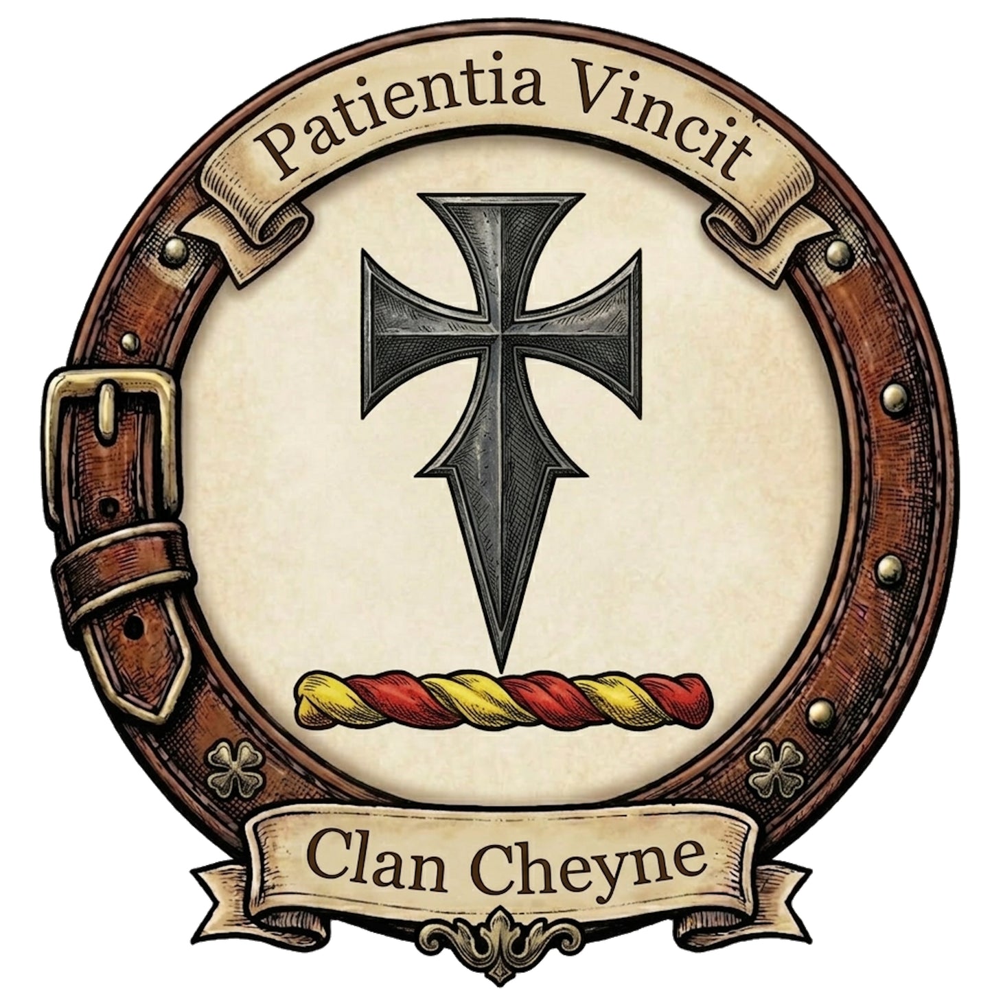 Clan Cheyne Crest digital download: Includes Color PNG, B&W PNG, and SVG vector files
