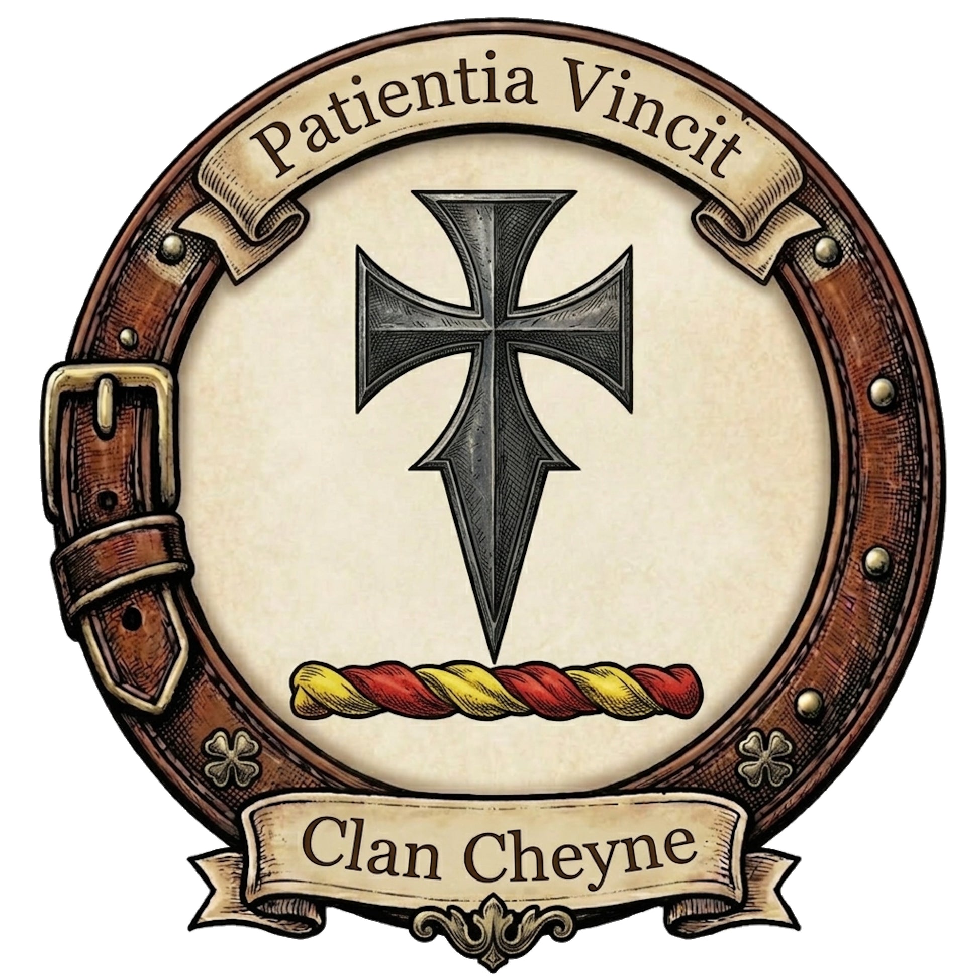 Clan Cheyne Crest digital download: Includes Color PNG, B&W PNG, and SVG vector files