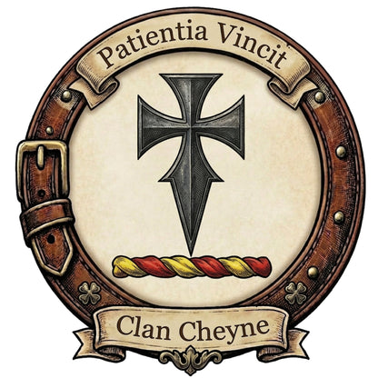 Clan Cheyne Crest digital download: Includes Color PNG, B&W PNG, and SVG vector files