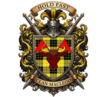 Clan MacLeod Crest digital download: Includes Color PNG, B&W PNG, and SVG vector files