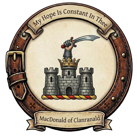 MacDonald of Clanranald Crest digital download: Includes Color PNG, B&W PNG, and SVG vector files
