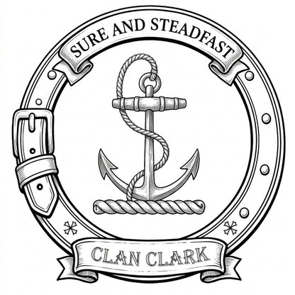 Clan Clark Crest digital download: Includes Color PNG, B&W PNG, and SVG vector files