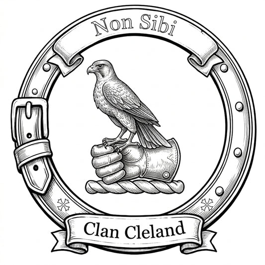 Clan Cleland Crest digital download: Includes Color PNG, B&W PNG, and SVG vector files