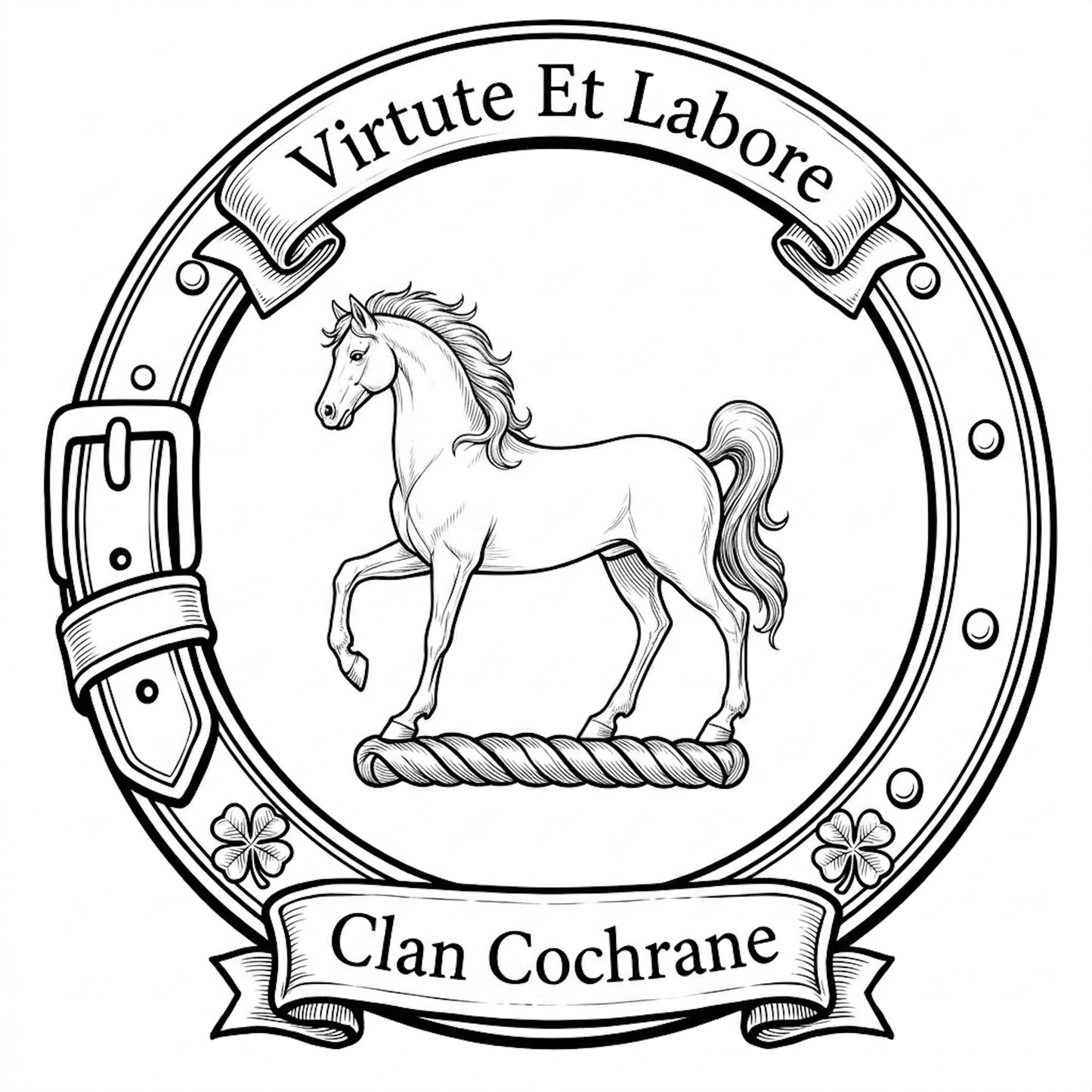 Clan Cochrane Crest digital download: Includes Color PNG, B&W PNG, and SVG vector files