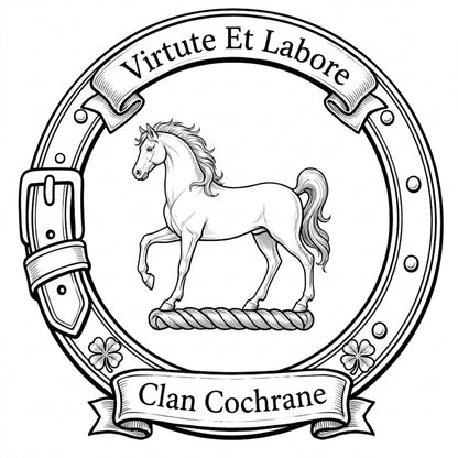 Clan Cochrane Crest digital download: Includes Color PNG, B&W PNG, and SVG vector files