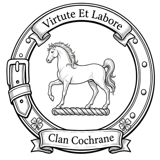 Clan Cochrane Crest digital download: Includes Color PNG, B&W PNG, and SVG vector files