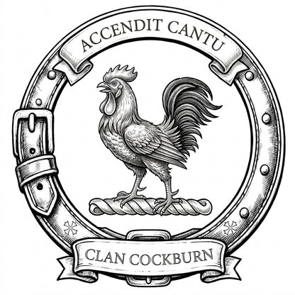 Clan Cockburn Crest digital download: Includes Color PNG, B&W PNG, and SVG vector files