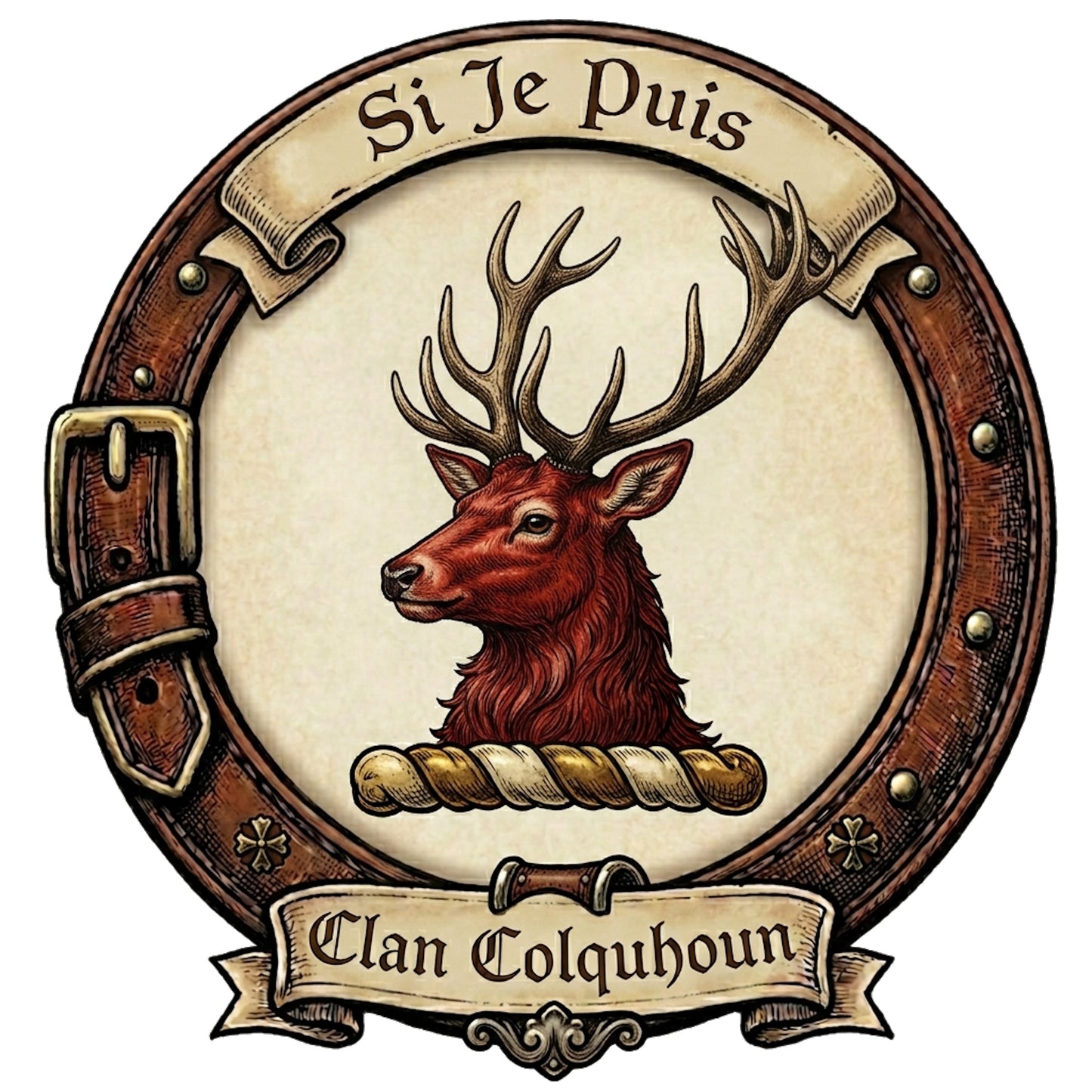 Clan Colquhoun Crest digital download: Includes Color PNG, B&W PNG, and SVG vector files