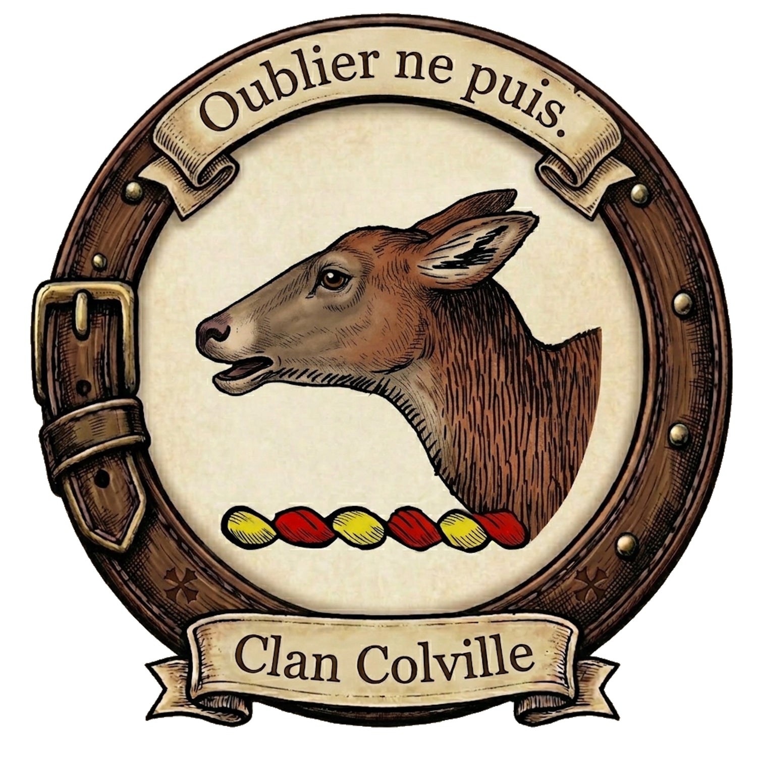 Clan Colville Crest digital download: Includes Color PNG, B&W PNG, and SVG vector files
