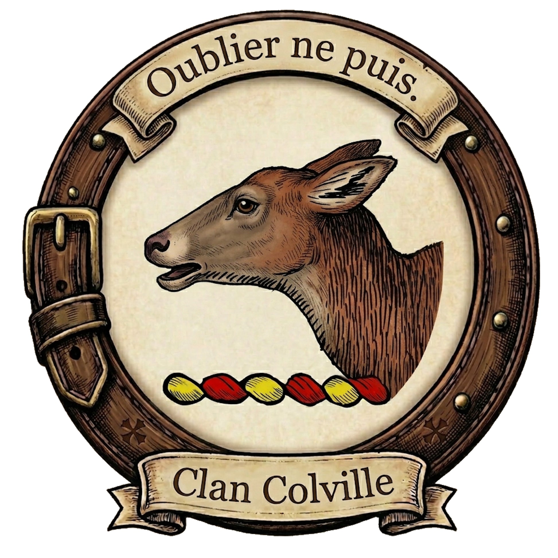 Clan Colville Crest digital download: Includes Color PNG, B&W PNG, and SVG vector files