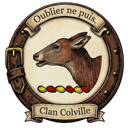 Clan Colville Crest digital download: Includes Color PNG, B&W PNG, and SVG vector files