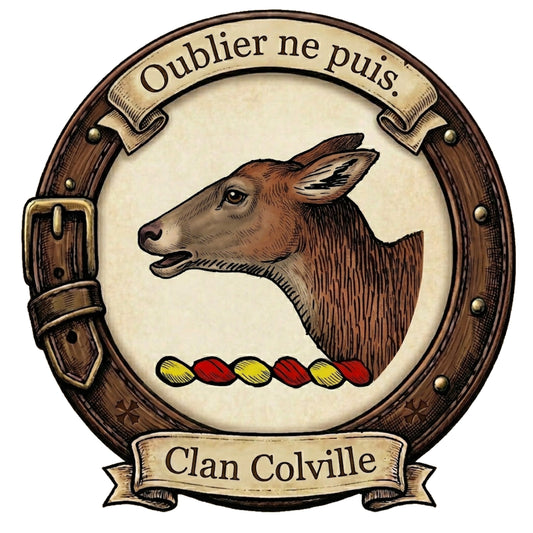 Clan Colville Crest digital download: Includes Color PNG, B&W PNG, and SVG vector files