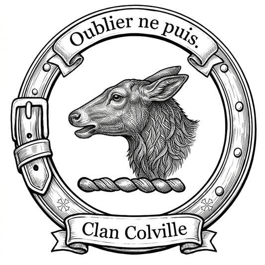 Clan Colville Crest digital download: Includes Color PNG, B&W PNG, and SVG vector files